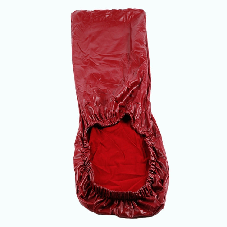 Household Elastic Siamese Chair Cover Waterproof PU Leather Hotel Seat Stool Sleeves(Coffee)
