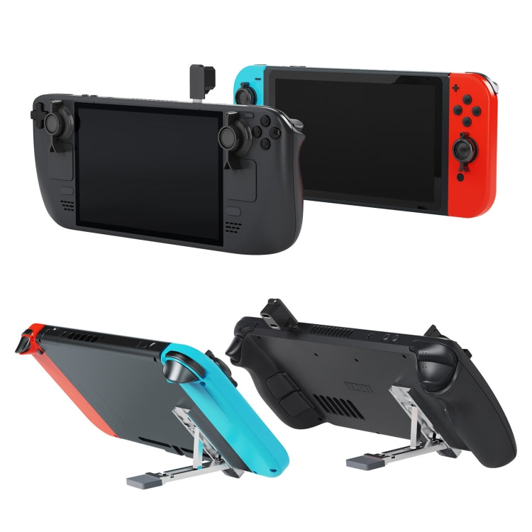 JYS JYS-SD015 8pcs/set Raptor Protective Kit With Bracket For Switch / Switch OLED / Switch Lite / Steam Deck(Black)