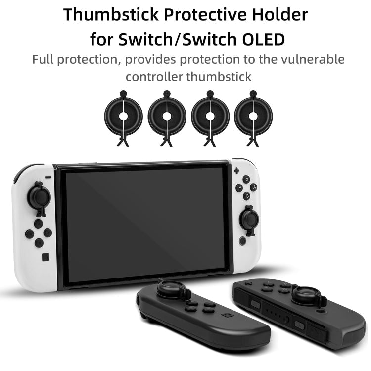 JYS JYS-SD015 8pcs/set Raptor Protective Kit With Bracket For Switch / Switch OLED / Switch Lite / Steam Deck(Black)