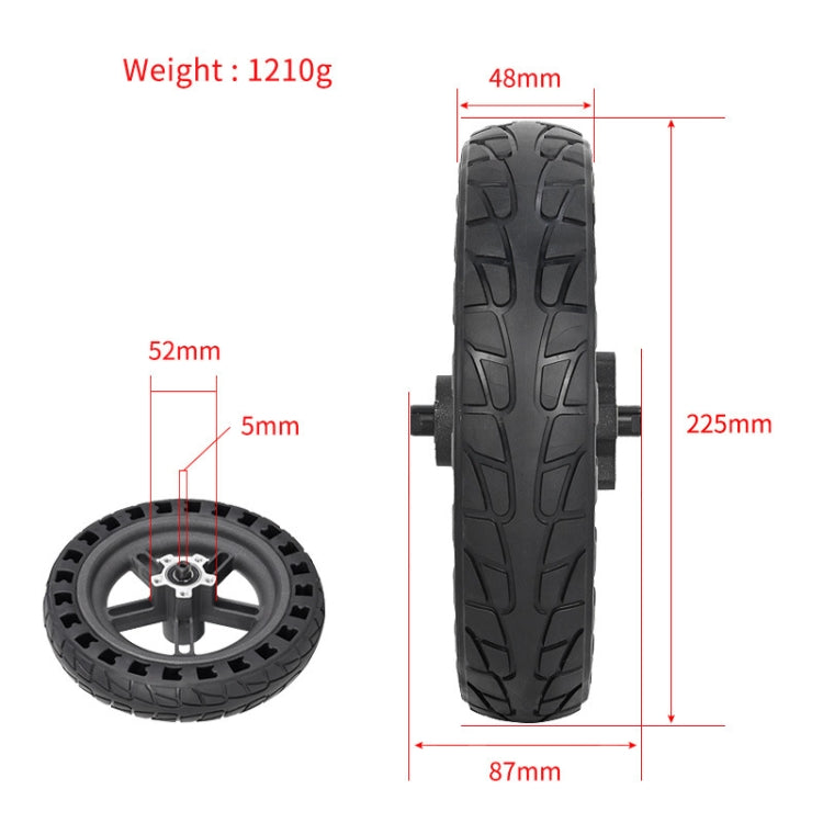 For Xiaomi M365 Electric Scooter 8.5-inch Rear Wheel  Solid Shock-absorbing Honeycomb Tire with Hub(Black)