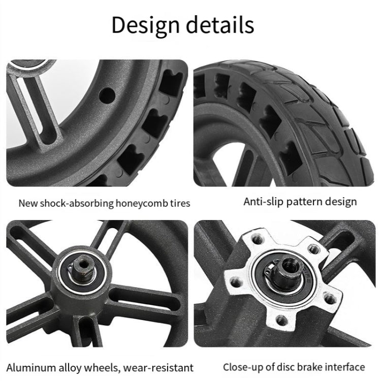 For Xiaomi M365 Electric Scooter 8.5-inch Rear Wheel  Solid Shock-absorbing Honeycomb Tire with Hub(Black)