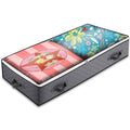 Non-Woven Fabric Foldable Underbed Storage Bag For Clothes Blankets And Shoes 100x50x15cm(4 Handles Deep Gray)