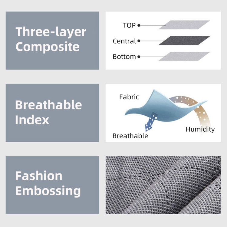 Non-Woven Fabric Foldable Underbed Storage Bag For Clothes Blankets And Shoes 100x50x15cm(4 Handles Deep Gray)