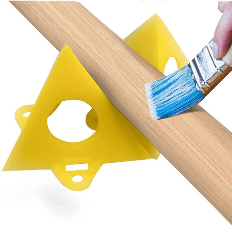 10pcs/Pack Woodworking Paint Pyramid Stands Cone Support Stand(Yellow)