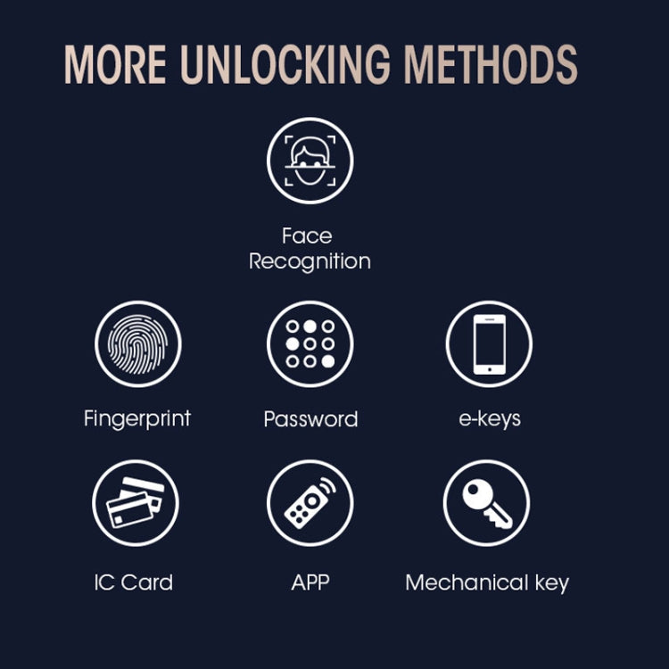 T100A  3D Face Recognition Fingerprint Code Card Digital Door Lock(Space Gray)