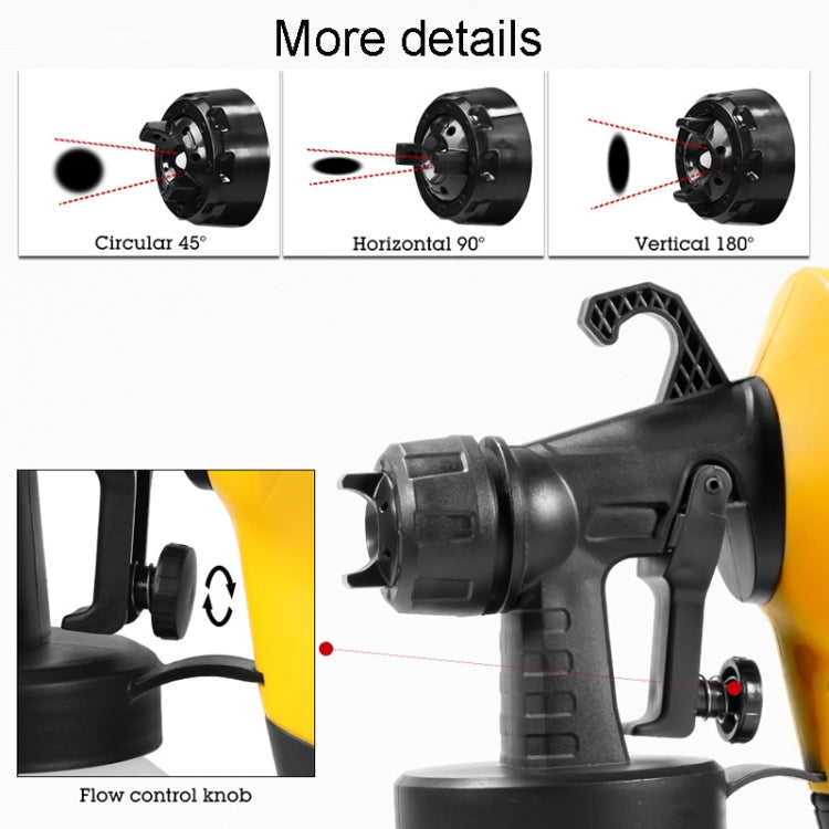 HILDA High Voltage Motorized Paint Spray Tool Portable And Detachable, Specification: With Anti-Touch Switch EU Plug Yellow