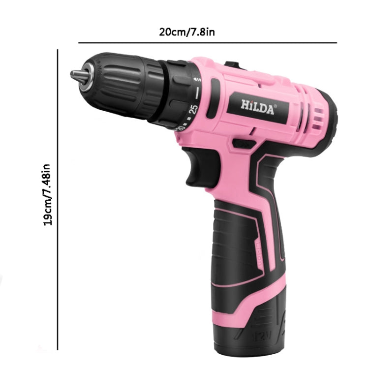 HILDA 12V Cordless Impact Drill Electrical Screwdriver, Plug: EU Plug