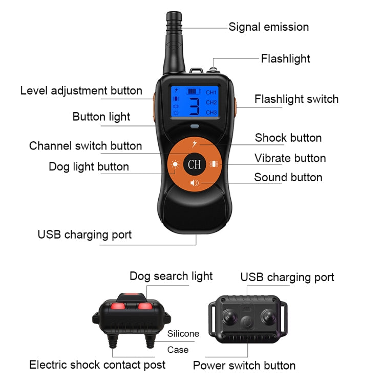 Smart Electronic Remote Control Dog Training Device Waterproof Pets Bark Stopper, Size: For-One-Dog(Red)