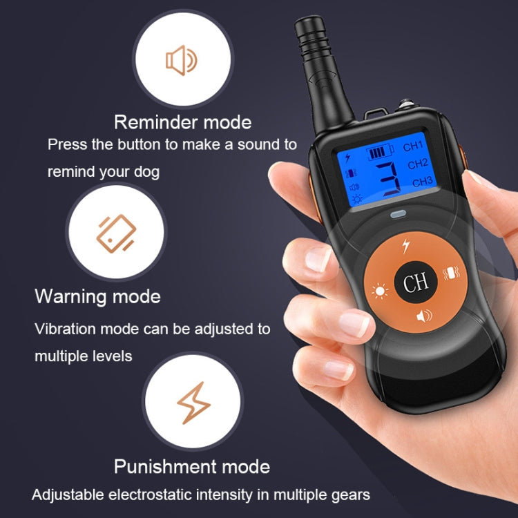 Smart Electronic Remote Control Dog Training Device Waterproof Pets Bark Stopper, Size: For-Two-Dog(Orange)