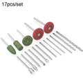 HILDA 17pcs /Set Woodworking Angle Mill Accessories Grinding Accessories Set