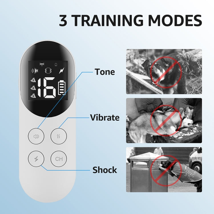 Smart Waterproof Shock Collar For Pets Remote Control Dog Training Device, Size: For-One-Dog(Black)