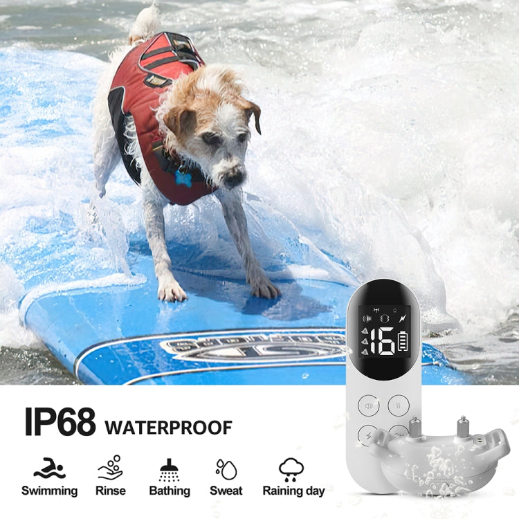 Smart Waterproof Shock Collar For Pets Remote Control Dog Training Device, Size: For-Two-Dog(Black)
