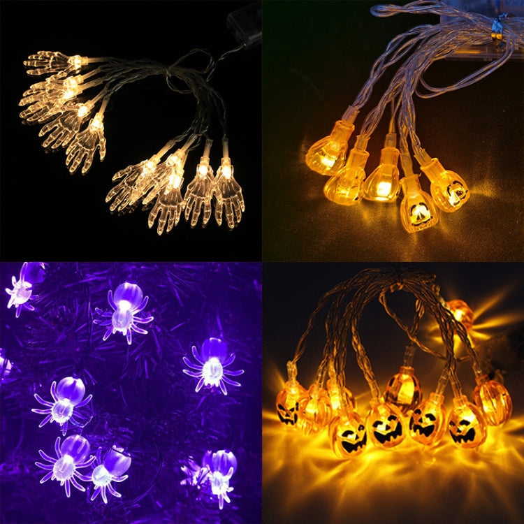 Warm White 1.5m 10LEDs Halloween LED Cartoon Atmosphere Decorative Light String(Purple Spider)