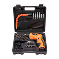 HILDA 47pcs /Set Multi-Function Li-Ion Screwdriver Mini Screwdriver(Orange)