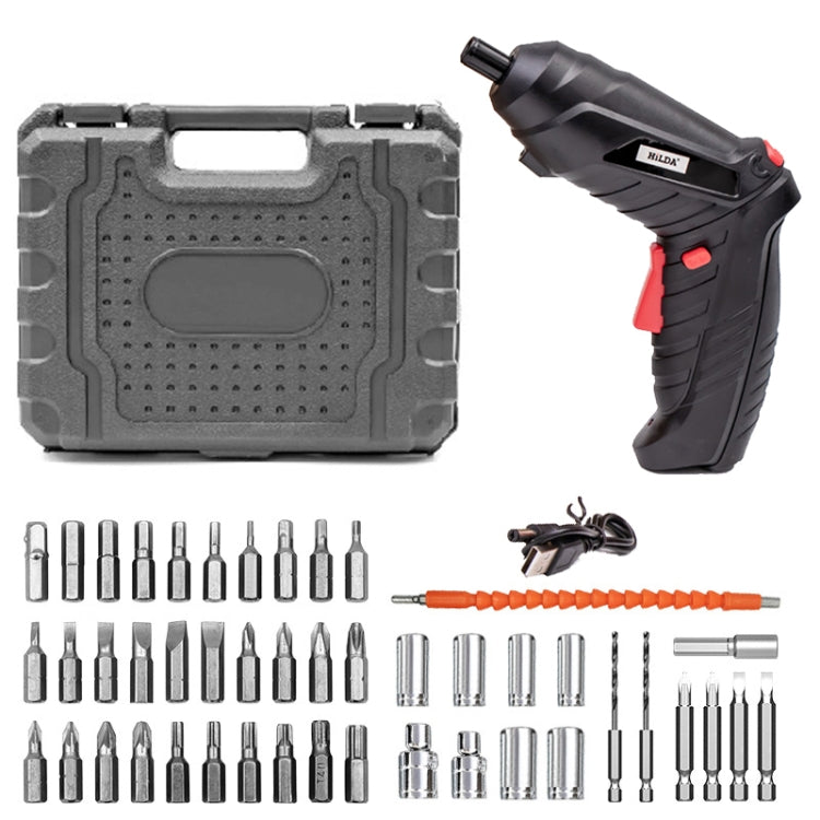 HILDA 47pcs /Set Multi-Function Li-Ion Screwdriver Mini Screwdriver(Orange)