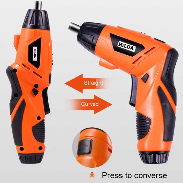 HILDA 47pcs /Set Multi-Function Li-Ion Screwdriver Mini Screwdriver(Orange)