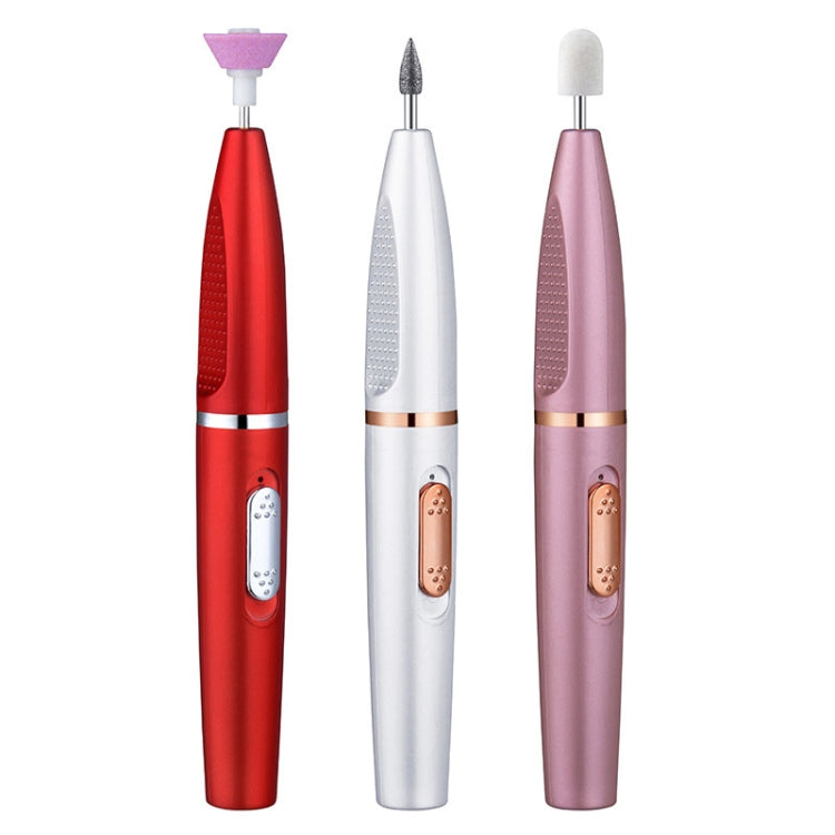 Electrical Nail Polisher Multifunctional Nail Polish Remover Pen Nail Sharpener(Red)
