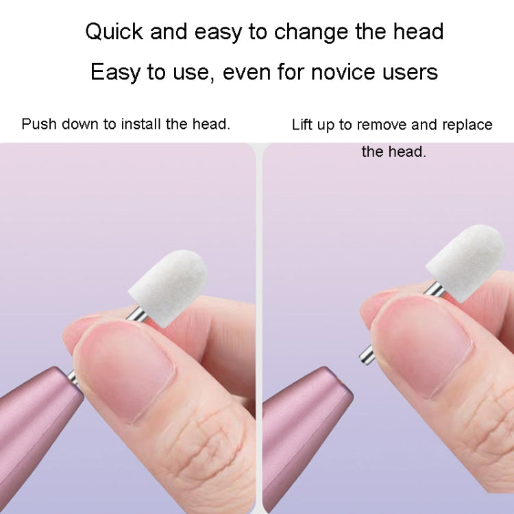 Electrical Nail Polisher Multifunctional Nail Polish Remover Pen Nail Sharpener(Pearl White)