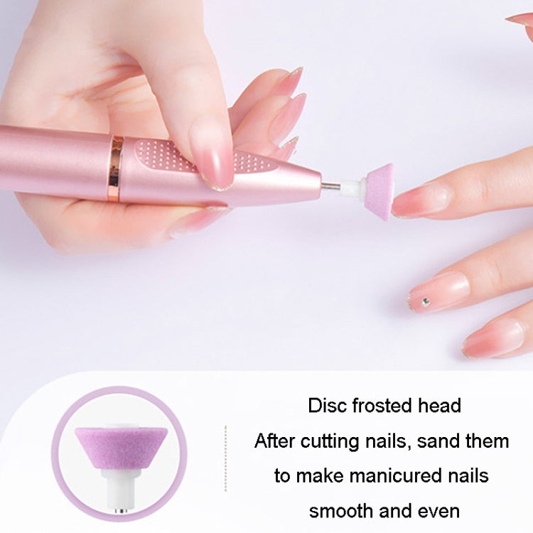 Electrical Nail Polisher Multifunctional Nail Polish Remover Pen Nail Sharpener(Rose Gold)