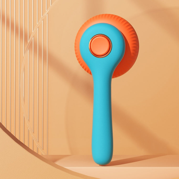 Cat Hair Removal Needle Comb Pet Cleaning Bath Comb(Blue And Orange)