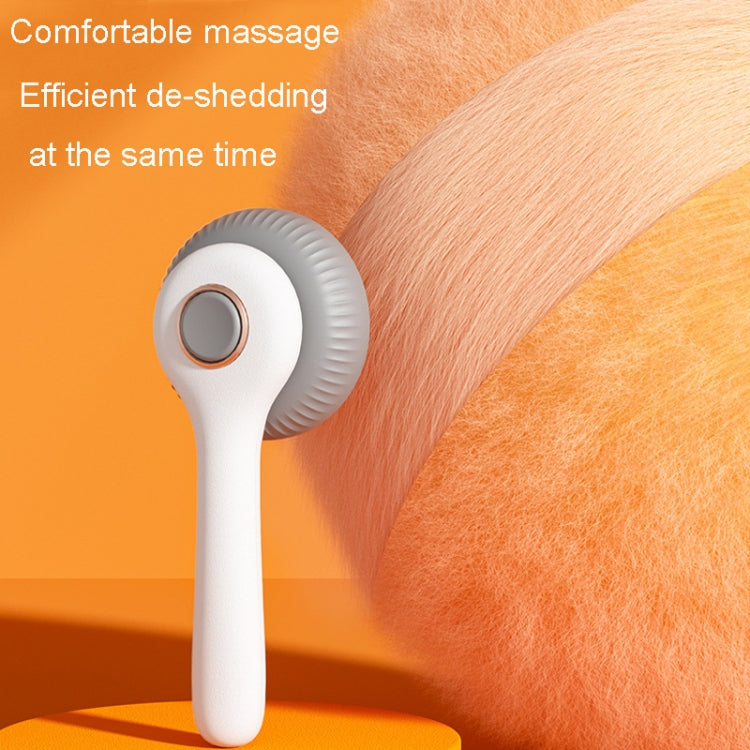Cat Hair Removal Needle Comb Pet Cleaning Bath Comb(Blue And Orange)