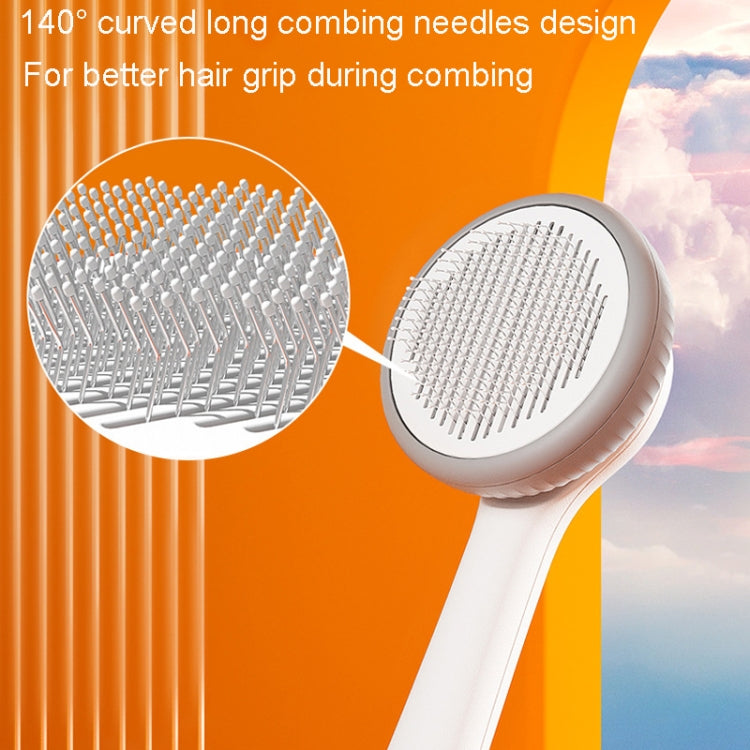 Cat Hair Removal Needle Comb Pet Cleaning Bath Comb(Blue And Orange)