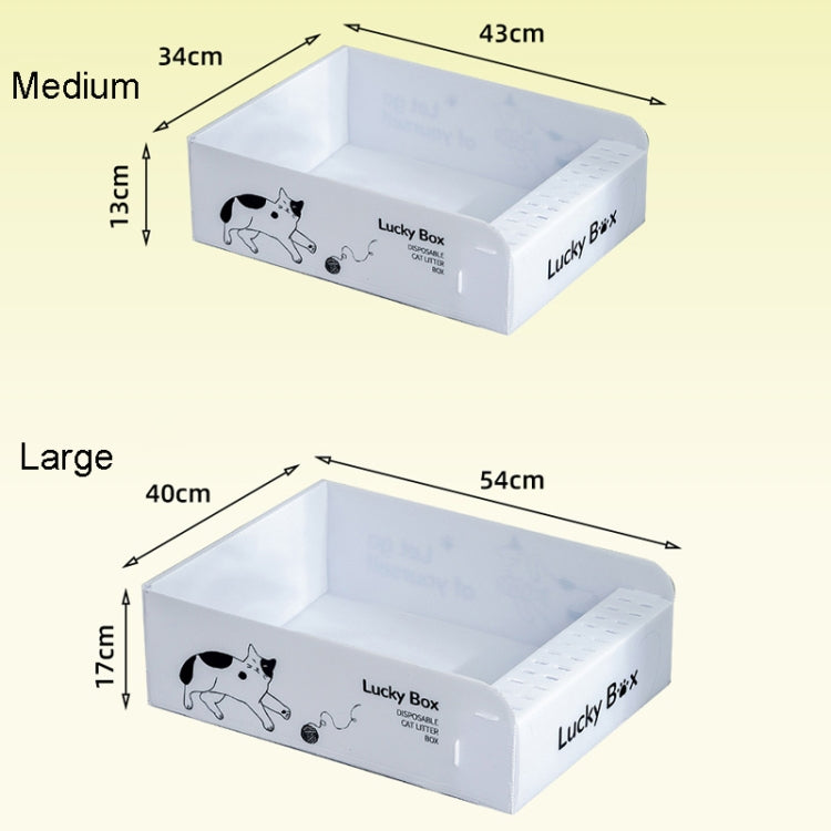 Large Portable Disposable Cat Litter Pan Open No Wash Litter Tray