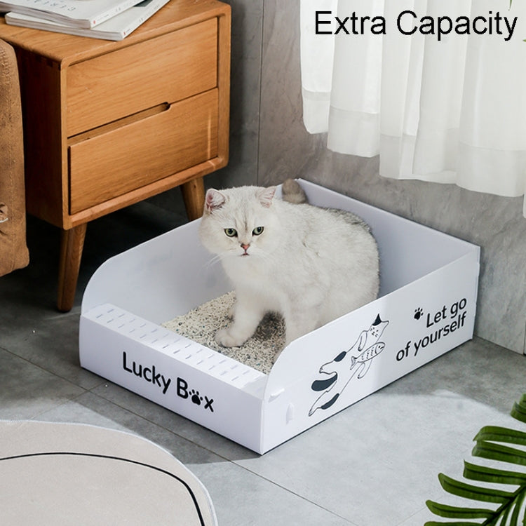 Large Portable Disposable Cat Litter Pan Open No Wash Litter Tray