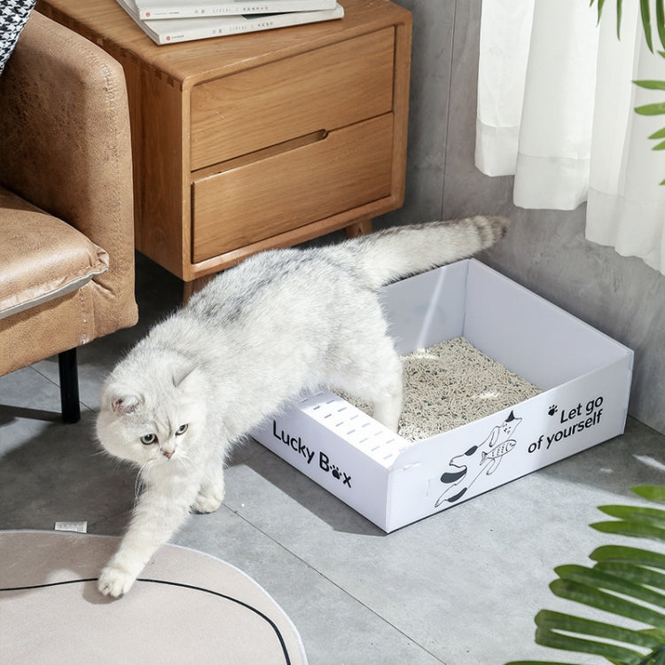 Large Portable Disposable Cat Litter Pan Open No Wash Litter Tray
