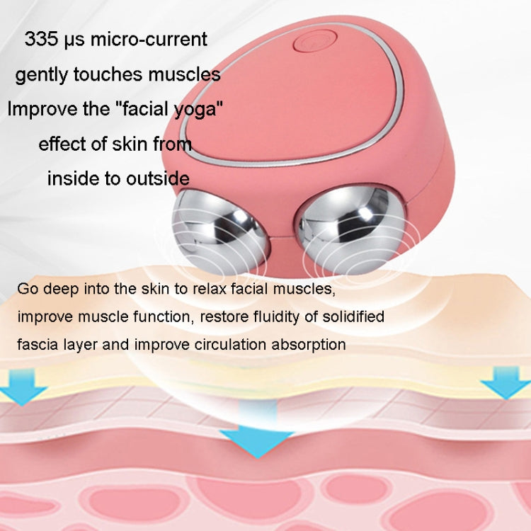Mini Micro-Current Beauty Instrument Facial Lift Rejuvenating Device Massage Slimming Machine, Style: Acrylic Package(White)