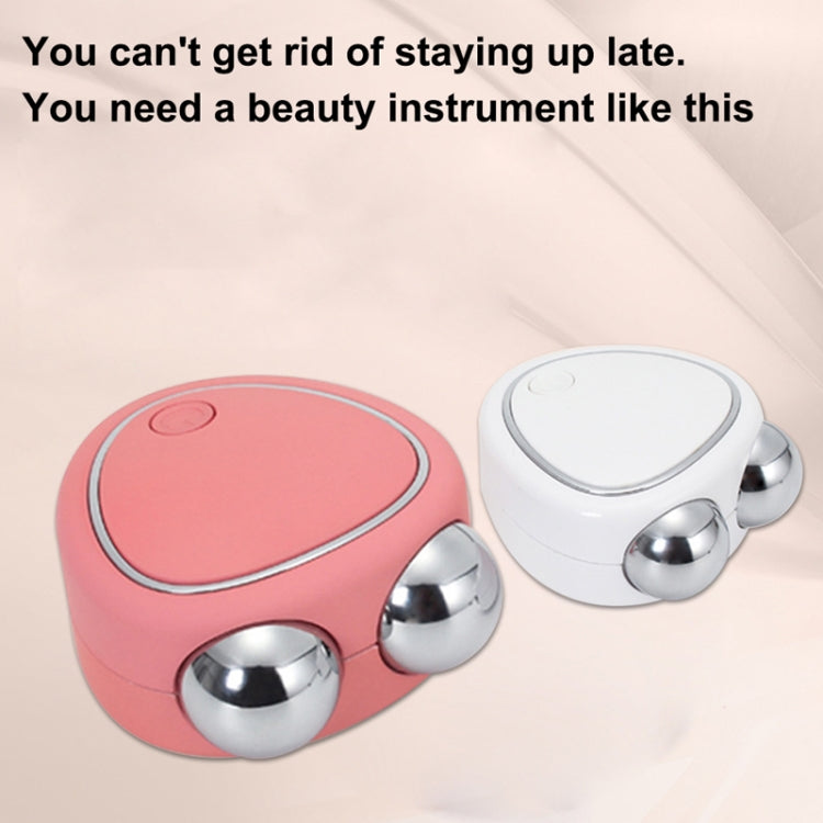 Mini Micro-Current Beauty Instrument Facial Lift Rejuvenating Device Massage Slimming Machine, Style: Acrylic Package(White)