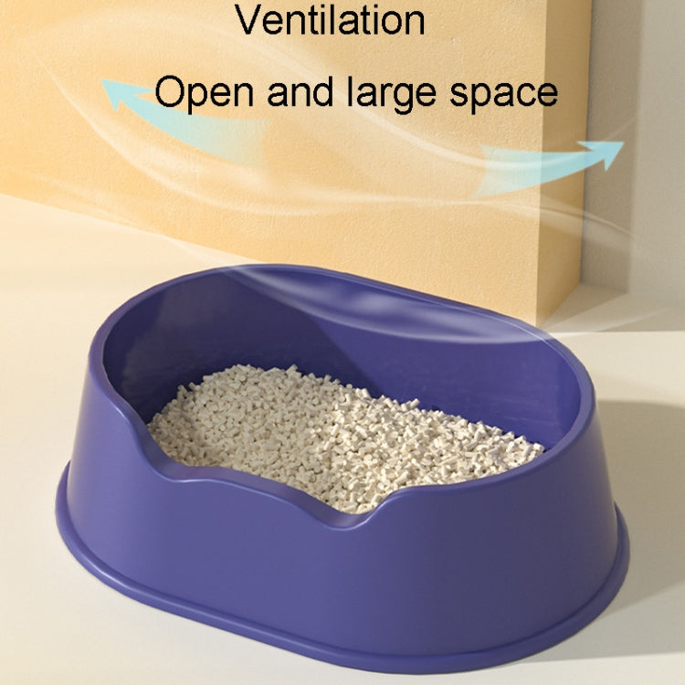 Open Litter Pan Large Capacity Plastic Pet Kennel, Model: Round Orange