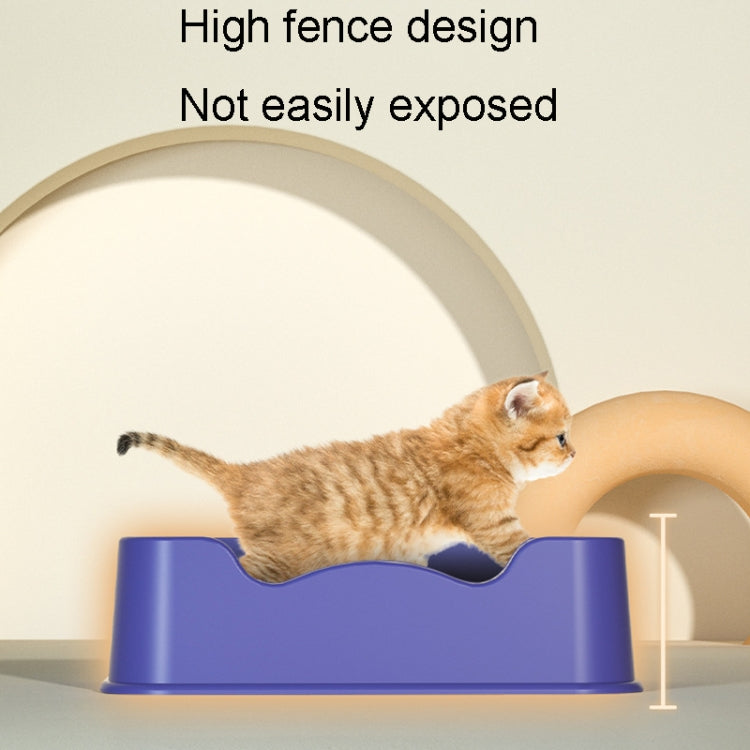 Open Litter Pan Large Capacity Plastic Pet Kennel, Model: Round Orange