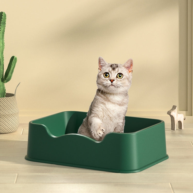 Open Litter Pan Large Capacity Plastic Pet Kennel, Model: Square Purple