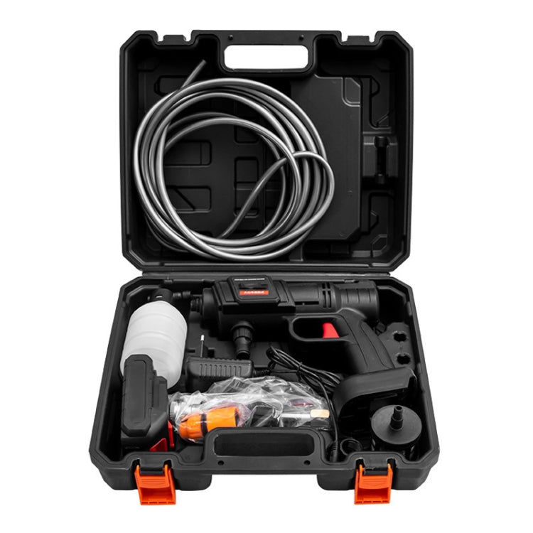 HILDA 21V High Pressure Water Torch Lithium Car Washer Plastic Package, Model: UK Plug + 1 Battery