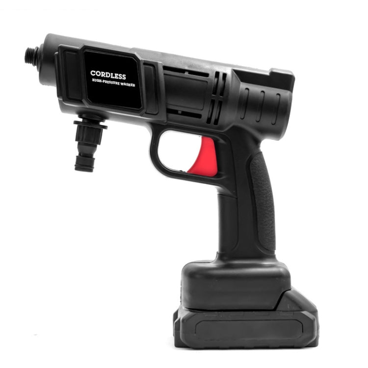 HILDA 21V High Pressure Water Torch Lithium Car Washer Plastic Package, Model: UK Plug + 1 Battery