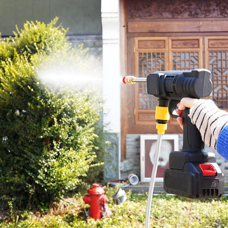 HILDA 21V High Pressure Water Torch Lithium Car Washer Plastic Package, Model: US Plug + 1 Battery