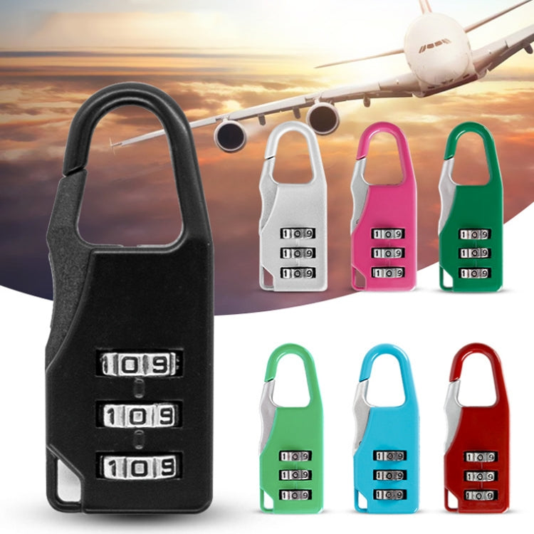 Outdoor Travel Backpack Password Hanging Lock Zinc Alloy Suitcase Anti-theft Lock(Black)