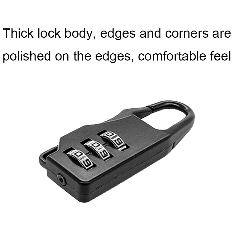 Outdoor Travel Backpack Password Hanging Lock Zinc Alloy Suitcase Anti-theft Lock(Black)