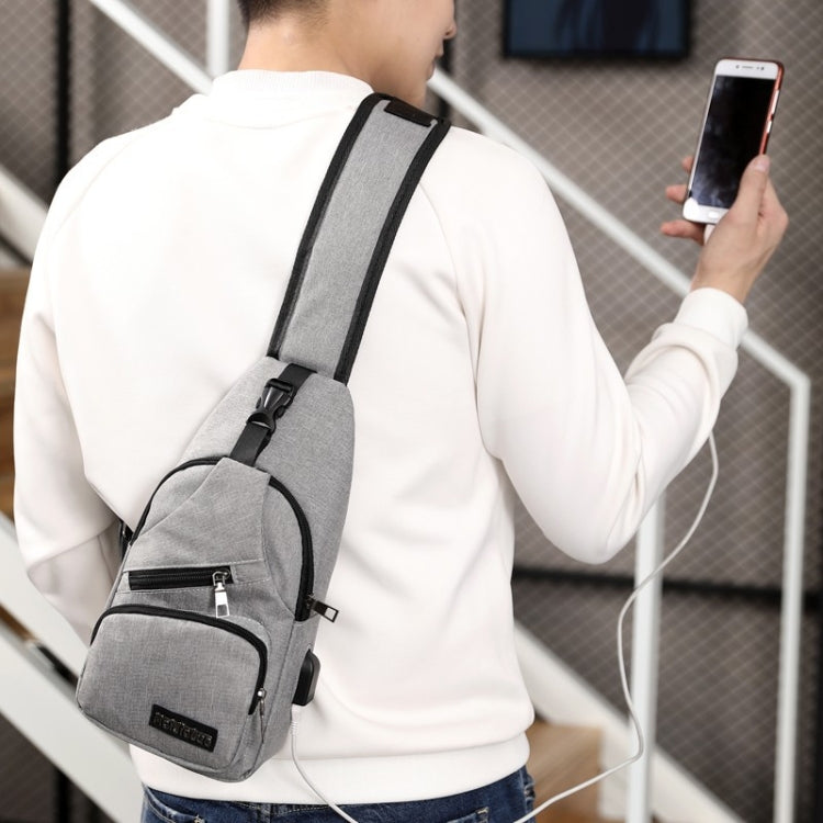 MeiJieLuo Simple Men Chest Bag Sports Youth Shoulder Crossbody Bag(Black)
