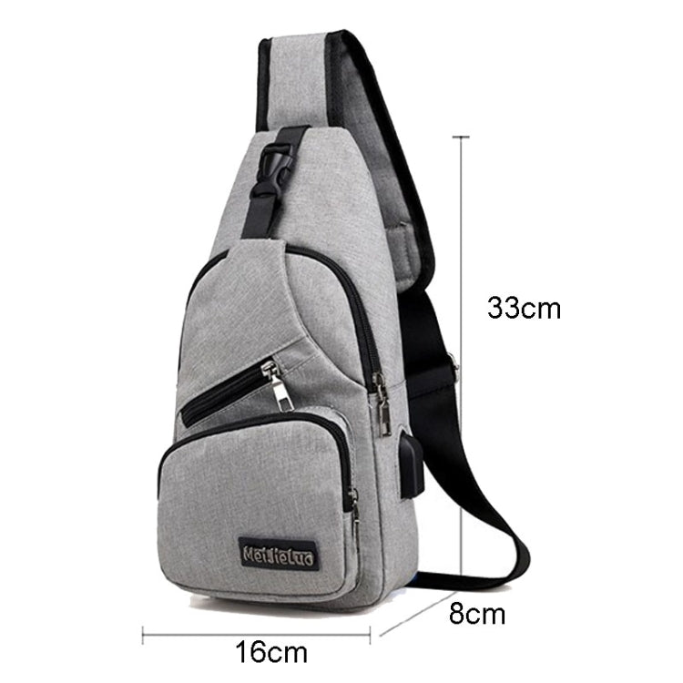 MeiJieLuo Simple Men Chest Bag Sports Youth Shoulder Crossbody Bag(Black)
