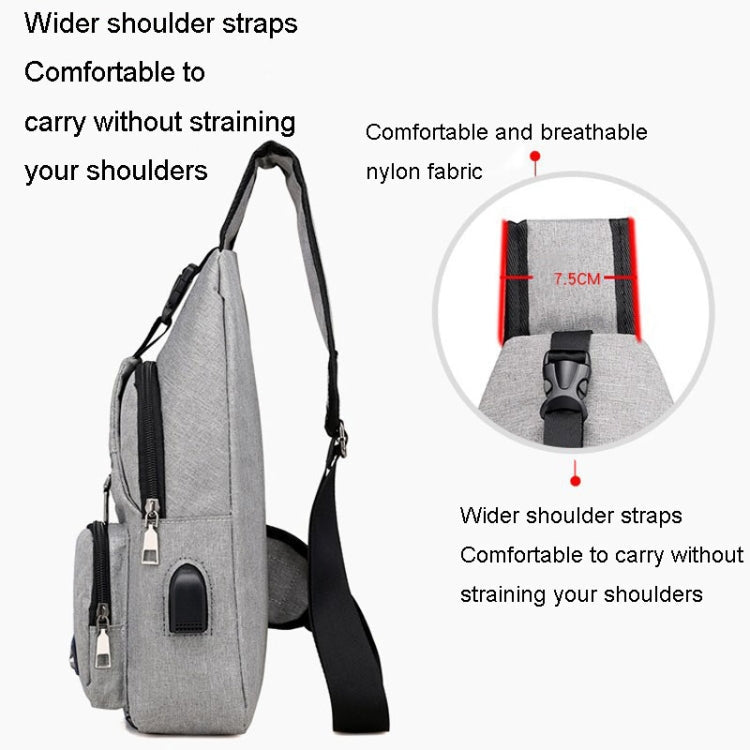MeiJieLuo Simple Men Chest Bag Sports Youth Shoulder Crossbody Bag(Black)