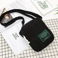Casual Crossbody Versatile Shoulder Bag Simple Striped Velvet Small Square Bag(Black)