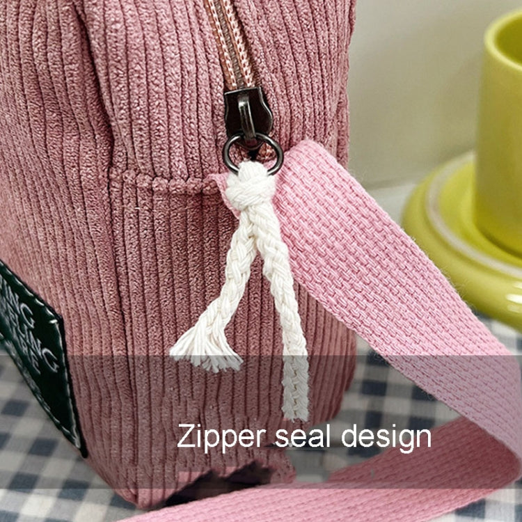 Casual Crossbody Versatile Shoulder Bag Simple Striped Velvet Small Square Bag(Grey)