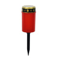 Solar Induction Graves Light Outdoor Waterproof LED Candle Light, Spec: With Ground Nails Red