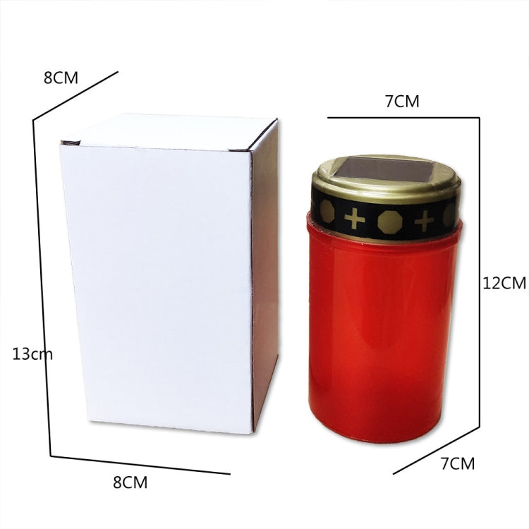Solar Induction Graves Light Outdoor Waterproof LED Candle Light, Spec: With Ground Nails White