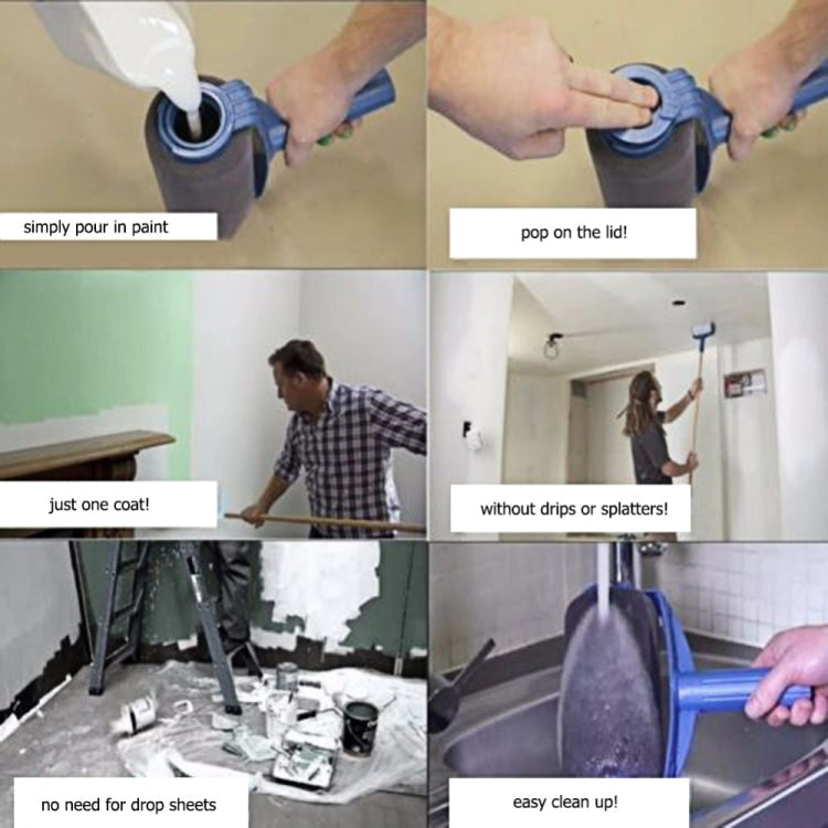 6pcs /Set Seamless  Wall Decorative Paint Roller Brush Multifunctional Sponge Paint Painting Tools