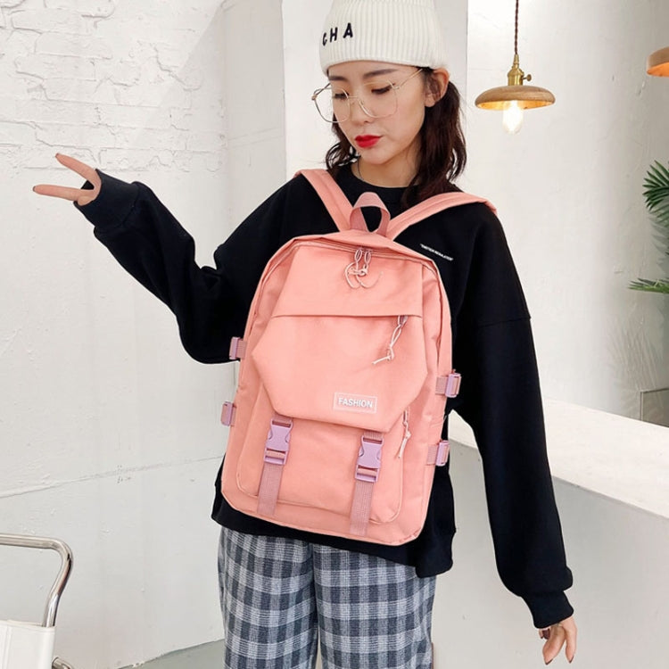 Women Student Schoolbag Harajuku Style Shoulder Backpacks(Black)