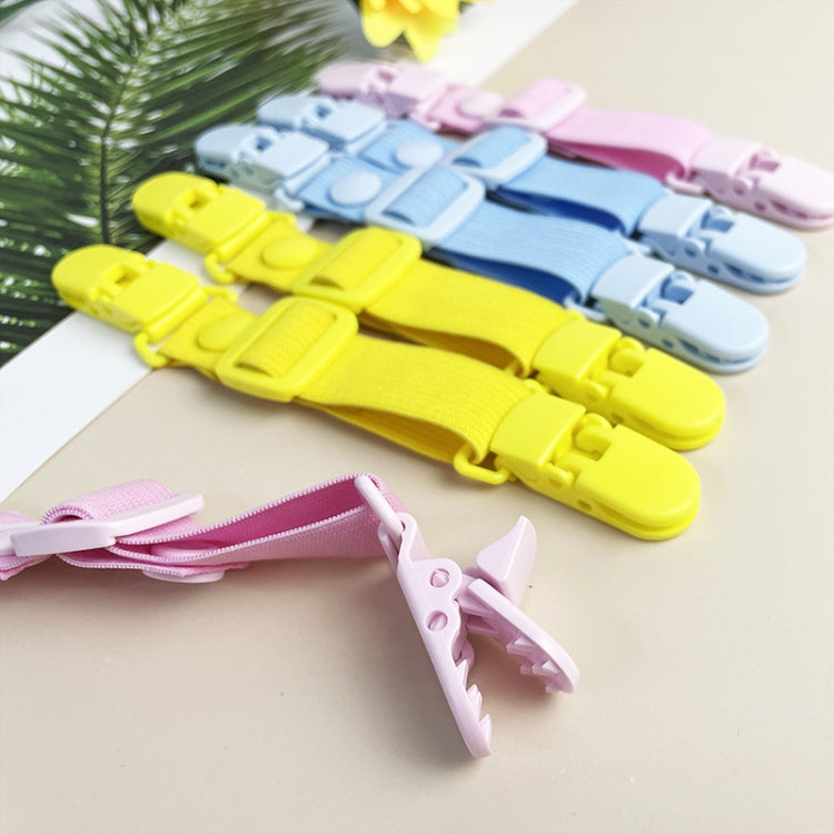 School Bag Shoulder Strap Clip Adjustable Elasticity Anti-Falling Clip For Children Overalls(Blue)