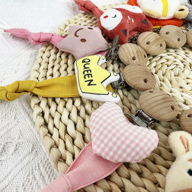 Animal Head Pacifier Chain Newborn Pacifier Clip, Style: Crown